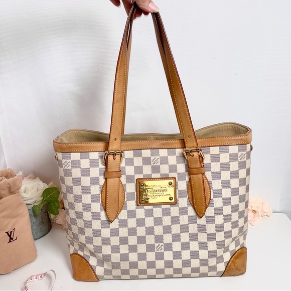 Louis Vuitton Damier Azur Hampstead MM Bag tote Large blue - Picture 12 of 17